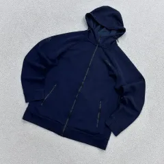 100 THE NORTH FACE ザノースフェイス メンズ ネイビー フード ジップアップ ジャケット 0625Eのサムネイル