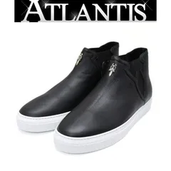 【在庫処分大セール！】 CHROME HEARTS 新宿店 クロムハーツ 新品 MID TOP ダガーパーツ スニーカー メンズ レザー スリッポン シルバー SV925 size:43 黒 30903のサムネイル