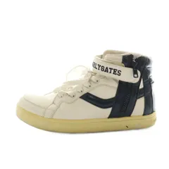 パーリーゲイツ PEARLY GATES ゴルフシューズ スニーカー 24.5cm 紺 ネイビー 白 ホワイト ハイカット サイドジップ 053-0992902 /AQ ■OSのサムネイル