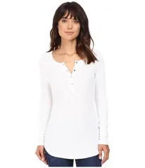スプレンディット レディース トップス シャツ Splendid Forever Thermal Henley White ホワイトのサムネイル