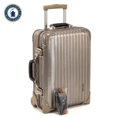 RIMOWA リモワ TOPAS トパーズ Premium プレミアム 革巻きハンドルモデル 32L 機内持ち込み 2輪 TSAベルト付 キャビンS アルミ Titanium チタニウム スーツケース キャリーバッグのサムネイル