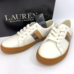 未使用 RALPH LAUREN ラルフローレン JansonⅡ ジャンソン レザー スニーカー EUR36.5 23cm ホワイト レディース 靴 _201のサムネイル