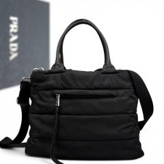 国内百貨店購入！PRADA キルティング ハンドバッグ 2WAY ブラック
