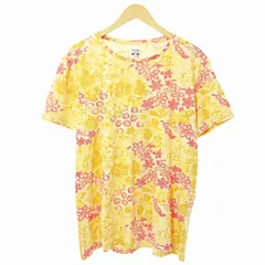 ラーレ RARE タグ付き 大きいサイズ Tシャツ カットソー 半袖 花柄 XXL 黄色 0724 ●ECOのサムネイル