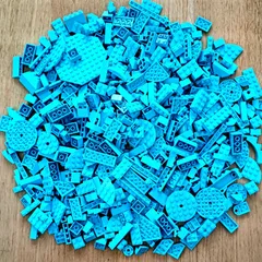 レゴ 正規品 中古 まとめ売り 約700g ミディアムアズール 大量 レゴブロック【管理番号：4227】のサムネイル
