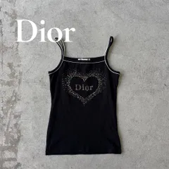 [SALE] Christian Dior クリスチャンディオール キャミソール Mサイズ ブラック黒色 スパンコール ハート型のサムネイル
