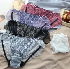 大きいサイズ　6L ショーツ　パンティー　フリフリ　レースのショーツ　チクチクしない　柔らかいレース　フンティ　ふんどしパンツ　快適　可愛い プラスサイズのサムネイル