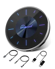 Ottocast OttoAibox P3オットキャスト公式 新型CarPlay AI Box Android12 HDMI出力8+128GB カーナビでyoutube Netflix ABEMA Disney+等観れる AndroidAuto カープレイワ のサムネイル