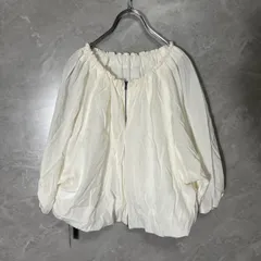 未使用品 ジーナシス JEANASIS マルチway バルーン ブラウス 白 Fのサムネイル