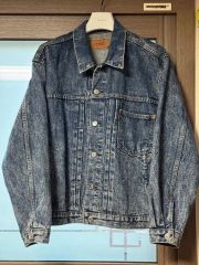 リーバイス エディフィス 別注 Type 1 デニムジャケット ノーカラー 黒