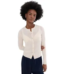 ヴィンス レディース アウター ニット・セーター リブ カーディガン Vince Ribbed Cardigan White Sand ホワイトのサムネイル
