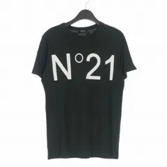 ヌメロヴェントゥーノ N°21 イタリア製 ロゴプリントTシャツ カットソー 半袖 S ブラック 黒 P17ENM0F0216365のサムネイル