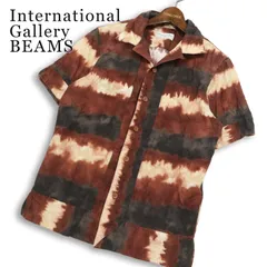 International Gallery BEAMS ビームス 春夏★ 半袖 タイダイ ムラ柄 総柄 オープンカラー シャツ 日本製 Sz.S メンズのサムネイル