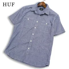 HUF ハフ 春夏★ 半袖 シャンブレー ネップ ワーク シャツ Sz.S メンズのサムネイル