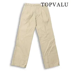 【新品 未使用】 TOPVALU トップバリュ イオン 春夏★ リネン ツータック チノ パンツ スラックス Sz.79 メンズ ベージュのサムネイル