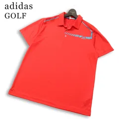 adidas GOLF アディダス ゴルフ climachill ストレッチ ロゴ★ アクセントライン 半袖 ポロシャツ Sz.O メンズ 大きいサイズのサムネイル