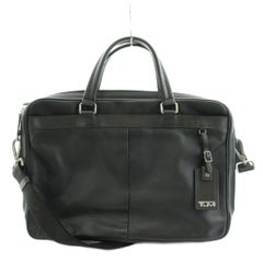 美品◎TUMI ビジネスバッグ 2way ショルダー付 オールレザー ブラック