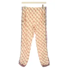グッチ GUCCI ジャージ インターロッキング トラックパンツ サイドライン GGロゴ XS ベージュ 赤 紺 /YMのサムネイル