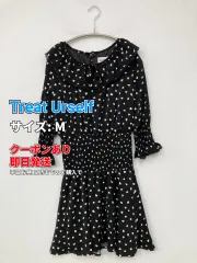 Treat Urself トリートユアセルフ ワンピース M ブラック その他総柄 長袖 ひざ丈 フレア レディースのサムネイル