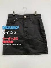 MOUSSY マウジー デニムスカート 2 ブラック ショート・ミニ丈 台形 レディースのサムネイル