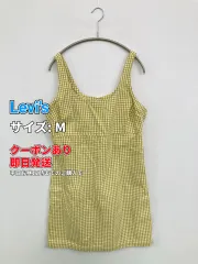Levi's リーバイス ワンピース M ライトグリーン コットン チェック柄 タイト ひざ丈 ショート・ミニ丈 袖なし レディースのサムネイル