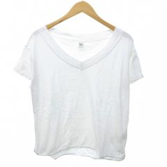 ロンハーマン Ron Herman 半袖 Tシャツ カットソー Vネック 無地 白