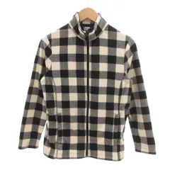 ランズエンド LANDS' END 美品 フリースジャケット M マルチカラー チェック柄 ハイネック /SJ ■Pのサムネイル