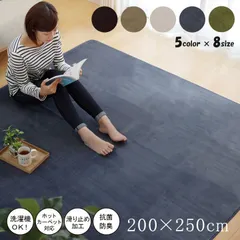 無地ラグ カーペット ピオニー 200×250cmのサムネイル