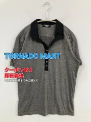 TORNADO MART トルネードマート ポロシャツ グレー 無地 ライン柄 半袖 メンズのサムネイル