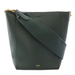 セリーヌ CELINE SANGLE SMALL BUCKET BAG サングル スモール バケット ショルダーバッグ レザー 緑 /TK 36 ■OH ●Dのサムネイル