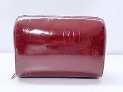 Cartier　カルティエ　ハッピーバースデー　ポーチ　小物入れ　レッド　エナメルレザーのサムネイル