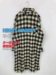HEART MARKET ハートマーケット シャツワンピース F ブラック コットン チェック柄 長袖 ひざ丈 レディースのサムネイル