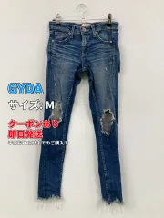GYDA ジェイダ デニムパンツ M ブルー フルレングス 無地 スキニー・タイト テーパード レギュラー ヴィンテージ クラッシュ・ダメージ メンズのサムネイル
