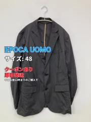 EPOCA UOMO テーラードジャケット 48 ブラック ナイロン 無地 ミドル丈 フードなし シングル メンズのサムネイル