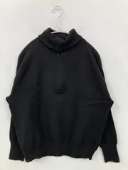 無印良品 ムジルシリョウヒン ニット/セーター S ブラック ウール・ニット ナイロン 無地 ミドル丈 長袖 タートルネック/ハイネック メンズ レディースのサムネイル