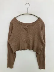 cheek チーク カーディガン/ボレロ F ブラウン ナイロン 無地 ショート丈 長袖 レディースのサムネイル