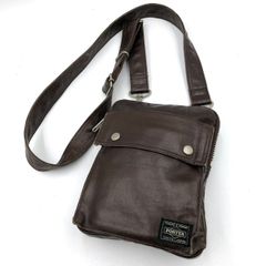 鳩ぽっぽ様専用 PORTER AMAZE オールレザー ショルダーバッグ 黒