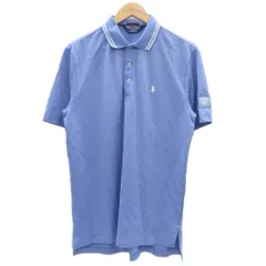 ポロゴルフ ラルフローレン POLO GOLF RALPH LAUREN ゴルフウェア ポロシャツ M サックスブルー 半袖 襟ライン ロゴ刺繍 /YS5 ■GY99のサムネイル