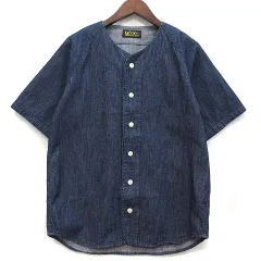 マナスタッシュ Manastash M.V.P. デニム ベースボール シャツ 半袖 BB SHIRT インディゴ L 7165013のサムネイル
