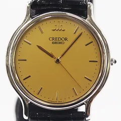 美品 保/箱付 稼働 セイコー クレドール 8J81-6A30 QZ ゴールド文字盤 メンズ腕時計 0013200 6PRT MTM ABC26550のサムネイル