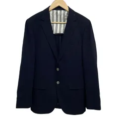 HUGOBOSS(ヒューゴボス) ジャケット サイズIT：48A メンズ美品  - ダークネイビー シングル2B/背抜き/ストライプ ウールのサムネイル
