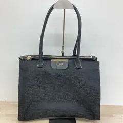 GUESS/ゲス トートバッグ ブラック/黒 モノグラム柄 総柄 ゴールド金具 レディース ハンドバッグ[OD02810]のサムネイル