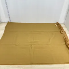 美品 ユキトリイ YUKI TORII ノエビア NOEVIR ストール/ショール マスタード/キャメル ファー付き ヘリンボーン織 レディース[OK04277]のサムネイル
