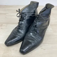 イヴサンローラン/YSL レースアップブーツ/ショートブーツ ブラック/黒 表記サイズ36(23cm相当) レディース リーガル製[OX03264]のサムネイル