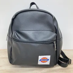美品 Dickies/ディッキーズ ミニリュック/バックパック ブラック 黒 ロゴパッチ 外ポケット付き[OC03266]のサムネイル