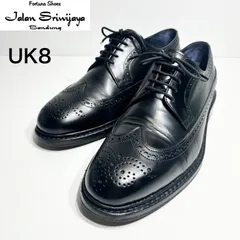 【美品】アローズ 別注 Jalan Sriwijaya ジャランスリワヤ ウイングチップ 黒 98627 UK8のサムネイル