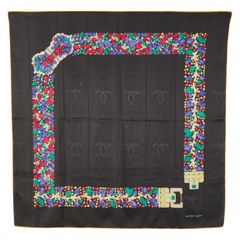 CHANEL ジュエリーパターン スカーフ 紫 - メルカリ