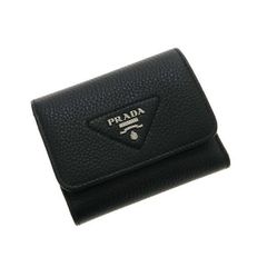 現行品・極美品✨プラダ 二つ折り財布 ヴィッテロダイノレザー 三角