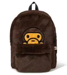 A BATHING APE アベイシングエイプ ベイビー マイロ ファー バックパック ブラウンのサムネイル