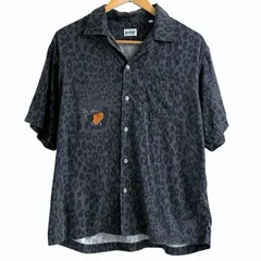 schott ショット  レオパード ヒョウ柄 開襟 オープンカラー レーヨン 半袖シャツ Mのサムネイル
